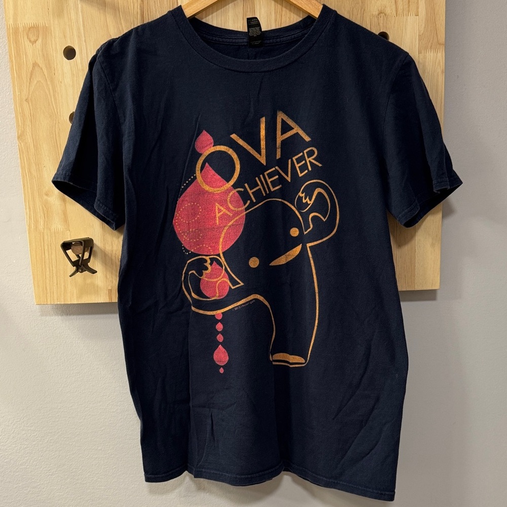 I Heart Guts “ova achiever” Navy Blue Graphic T-Shirt